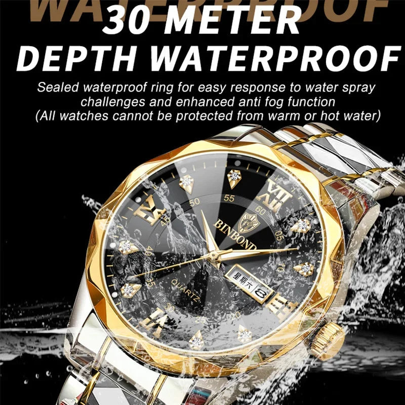 Luxury Fashion Men Watches Waterproof