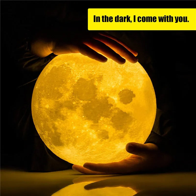 Rechargeable 3D Print Moon Lamp